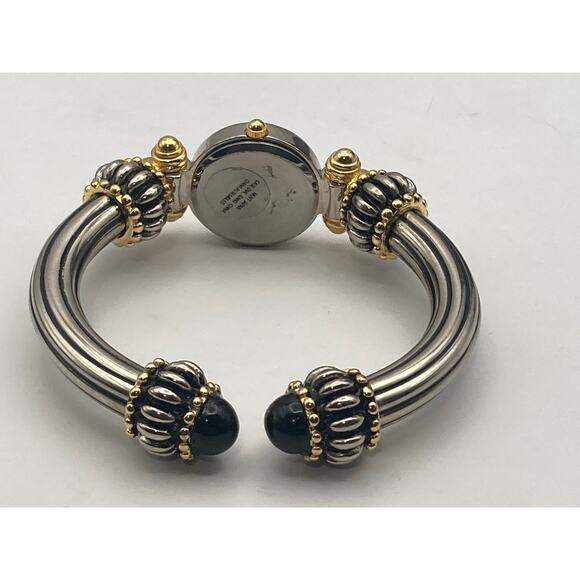 Xanadu Quartz Womens Watch 22mm Cuff Bracelet Style New Battery Silver Gold Tone - Picture 5 of 9